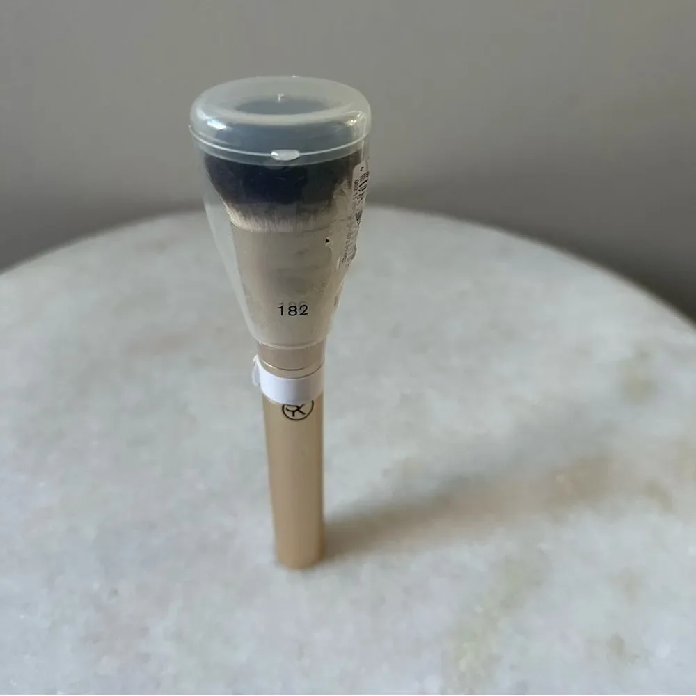 Sonia Kashuk Angled Contour Gold and White Makeup Brush 182 New Glam Kabuki